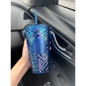 NWT Starbucks 2022 Holiday ‘Azure’ Blue Jeweled Grande Tumbler